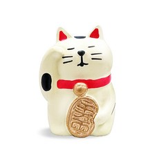 O'Pretty 歐沛媞 日式招財貓擺飾, 白色, 1個