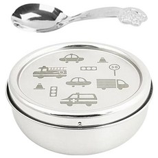 KOM 316不鏽鋼兒童隔熱碗附湯匙, 汽車, 隔熱碗 + 湯匙, 1組