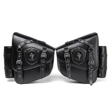 雲豹 邊箱馬鞍包騎士包掛包馬鞍袋 適用於vn650 rebel1100 883 哈雷48 哈雷750 bolt950等車型 大容量耐磨防水。, 一組兩個包