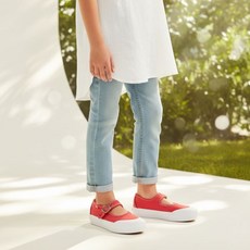 반스 키즈 레드 캔버스 캐주얼 메리제인 No.1781029