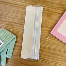 귀여운 다기능 저널 종이 커터 DIY 학생 수제 A5 양방향 나이프 아트 도구 편지지 용품, white, 1개
