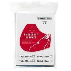 SHOWTIME 加大尺寸保暖毯2入組，急救毯 求生毯 救生毯 保溫毯 鋁箔毯 防災避難專用，160x210cm, 銀色, 1個