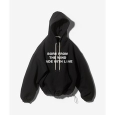 FANSHOW MWL STRING HOODIE - BLACK