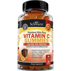 BIO Schwartz 維生素C橘子素食軟糖 250mg 無麩質, 1個, 60 件