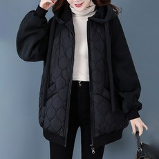 Asure 겨울 여자 방한 후드 재킷 패딩 빅 사이즈 캐주얼