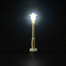 레고호환 조명 키트 싱글 가로등 LED 조명(블럭 미포함), 화이트／블랙, 1개