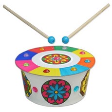 유아미술 전통문양 색칠교구 북만들기 4인용/ 간단한악기 보육기관 만들기수업, 둥둥둥 전통 북놀이(4인용), 1개