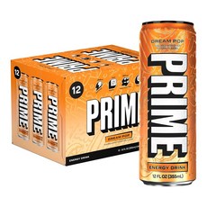 프라임 에너지 레몬 라임 | 제로 슈가 에너지 드링크 | 프리워크아웃 에너지 | 200mg 카페인과 355mg의 전해질 및 수분 공급용 코코넛 워터 | 비건 | 글루텐 프리 |, Dream Pop, 355ml