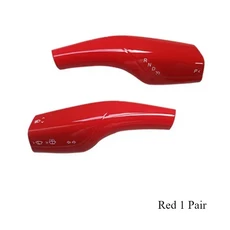 쿠쿠스토어 테슬라 모델 3 Y 2022/2023 와이퍼 레버 액세서리 카본 파이버 무광 마감 풀 패키지 트림, 03 Red