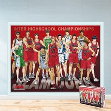 모두의취미 인터하이스쿨 챔피언십 300피스 슬램덩크 직소퍼즐, 1개, 액자세트(슬림모던화이트엣지)