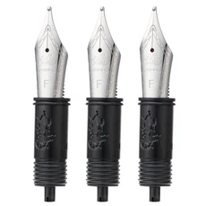 Jinhao #6 만년필 펜촉 Jinhao X350 X850 100 100 스켈레톤용 금속 펜촉 90369056 EF/F/M 골든/실버 교체, 01 Silver-3PCS F