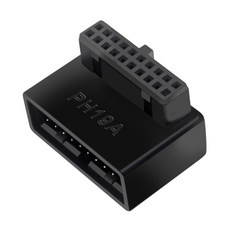 데스크탑 컴퓨터 마더보드 USB 3.0 연결 어댑터 19p 20p 수직 플러그 바늘 90° 회전 설치된 스티어링 엘보, 4NB703157_LCJ, 1개