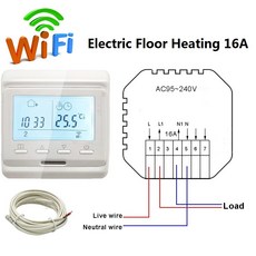 NCO HEAT ALEXA 스마트 조절기 온도 1PC 보일러 전기/물/가스 컨트롤러 따뜻한 홈 난방 WIFI 바닥, 16A White WiFi, 95 240V, 1개