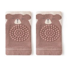 寶寶護膝 日常款 兒童防滑護膝 學步防摔 嬰幼兒護具 護膝 嬰兒護膝 學步 腳套, 1個, 10.小棕熊