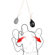 INNOLIFE 이노라이프 복싱 슬립백 도지 하이드 스피드 볼 리플렉스 훈련용 MMA 펜듈럼 옥수수 가죽 공 포함