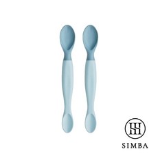 小獅王辛巴 Simba 啵啵軟質湯匙 2入組 嬰幼兒副食品餵食匙, 美味軟質湯匙【晨藍】, 1個