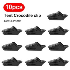 10 20 50PCS 클램프 캠핑을위한 고정 튼튼한 캠핑 바람 방수포 텐트 클립 야외 악어 안티 후크, 10pcs, 1개