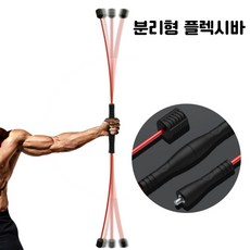분리형 플렉시바 진동운동 코어운동 탄력봉, 플렉시바(레드)