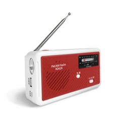 橘美學 LED手搖充電式手電筒 RD626 手轉發電 緊急照明 防災 居家安全 多功能防災手電筒, 1個