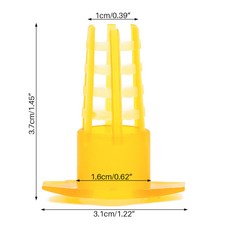 양봉 도구 플라스틱 꿀벌 여왕 케이지 보호 커버 세포 보호기 장비 100 개 300/500, Yellow