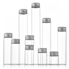 알루미늄 캡이 있는 유리 시험관 60ml 30x120mm 10 개
