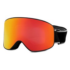 臺灣出貨雙層防霧戶外滑雪鏡女騎行防風防沙護目鏡男登山冬季高清雪地眼鏡可開發票, 黑框紅膜【送鏡盒麂皮鏡布】, 1個