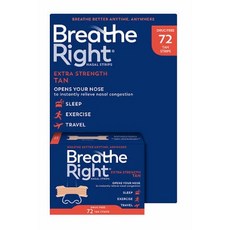代購女王 美國新包裝 Breathe Right 鼻舒樂 止鼾 貼片 72片, 1個