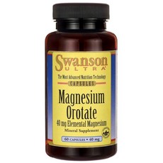Swanson 斯旺森 ULTRA乳清酸鎂膠囊 40mg, 60顆, 1罐