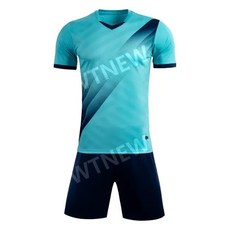 족구 의류 남자 축구 유니폼 반바지 저지 맞춤형 운동복 빅사이즈 5XL, 8620-레이크 블루