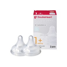 더블하트 모유실감 3세대 젖꼭지(2개입) 스펙트라 모윰 젖병호환, 더블하트 S, 2개