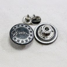 [단추똥꼬] 청바지단추 청자켓 흔들이 단추 5세트 20mm, 1개, (11번)캐 별western 은변 5세트