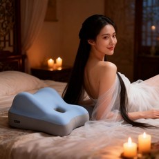 Z.Dreamer 半躺高枕 靠背 臀部抬高墊 防胃反流, 分區支撐·舒適趴睡]·藍灰拼色,一枕多用/臥室好物