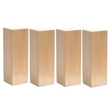 숲인더시티 우드카빙 나무목재 바스우드, 1세트, 5X5X15cm 4개