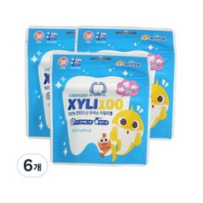 핑크퐁 아기상어 자일리100 핀란드100% 자일리톨 캔디, 6개, 40g