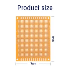 5/10PCS 단일 측면 노란색 PCB 프로토 타입 보드 키트 3 크기 5x7cm 7x9cm 9x15cm DIY 범용 브레드