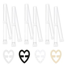 FIVEGOGO Clear Bra Straps Invisible Non-Slip Adjustable Bra Straps for Strapless Bra and Ballet D