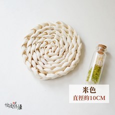 極度花燥 日式注連繩 花圈 直徑約20CM 紅色, 【小圓墊】米色,一份一個
