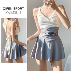 2025新款連體泳衣女時尚純欲風網紅小胸修身顯瘦吊帶露背裙式高級, 咖色,S【建議35.0-40.0公斤】