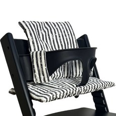 트립트랩 방수 쿠션 호환 방석 스토케 아기, 흑백줄무늬방수방유-스토케호환