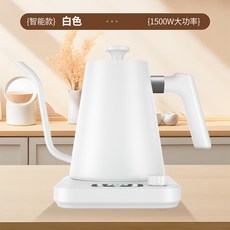 溫控手衝咖啡壺，恆溫電熱水壺，鵝頸壺, EK02白色110V:一个