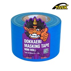도깨비 수출용(국내산) 마스킹면테이프 미니롤 보양용 양생용 SKY BLUE 50mmX10m, 1개
