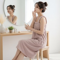 온빛홈 여성 샤워가운 목욕가운, 핑크, 1개