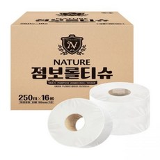 네이쳐 100천연펄프 대용량 250M x 16롤 점보롤티슈 16개입, 1개