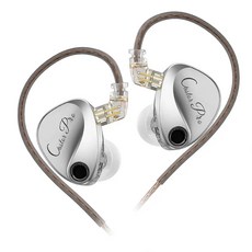 KZ CASTOR 유선 IEM 음질 하이엔드 다이나믹 가능한 HFI 드라이버 베이스 조정 이어폰 게임용, Silver NO MIC