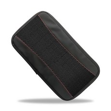 자동차 센터 콘솔 쿠션 패드 액세서리 내부 보호 범용 가죽 방수 및 긁힘 방지 팔걸이 시트 박스 커버 프로텍터 대부분의 차량 SUV 차량용 레드 USA, black