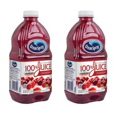 오션 스프레이 크랜베리 주스 1.77L 2팩 Ocean Spray 100% Juice Cranberry 60 Ounce, 2개