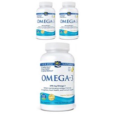 노르딕내츄럴스 오메가 3 690mg 레몬 맛 소프트 젤, 120정, 3개
