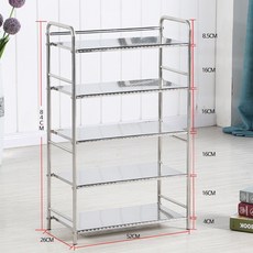 업소용 스텐 퇴식대 식판 반납대 거치대 주방 선반, 1단, 5층 52cm 길이