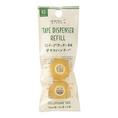 日本 MIDORI XS系列迷你膠台 明進文房具，輕巧便攜，單手操作，切割平整, 1個, 補充膠帶(2入)
