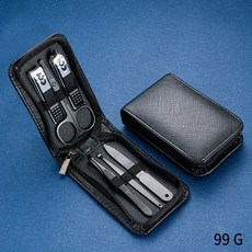 DIU 指甲剪套裝7件指甲鉗斜口指甲刀套裝禮品便攜修甲套裝, 1個, 半黑款-6件套:如圖